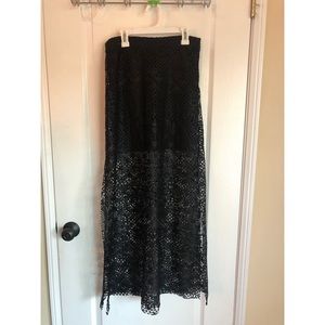 H&M black maxi skirt